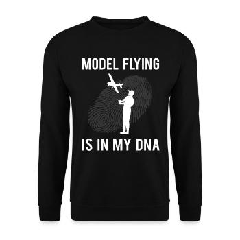 Modellflug Lustiger Spruch Modellbauer Geschenk - Unisex Pullover - Schwarz - Vorne - Alina (178cm) & Michal (187cm)