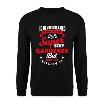 jardinier - Sweat-shirt Unisexe - noir - Devant - Alina (178cm) & Michal (187cm)