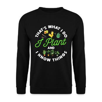 Gärtner Und Garten Geschenk - Unisex Pullover - Schwarz - Vorne - Alina (178cm) & Michal (187cm)