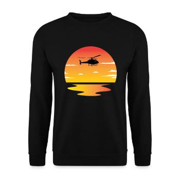 Hubschrauber - Unisex Pullover - Schwarz - Vorne - Alina (178cm) & Michal (187cm)