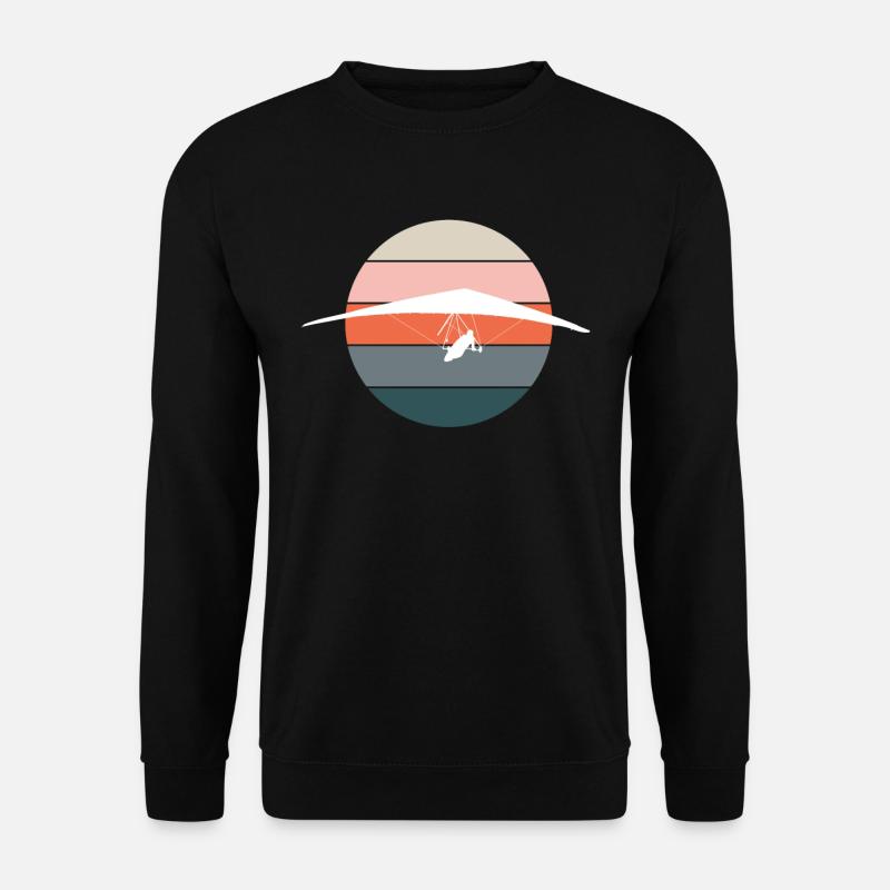 Drachenfliegen Drachenflieger Hängegleiter Retro - Unisex Pullover - Schwarz