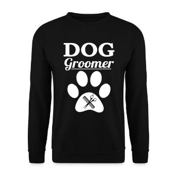 Chien toiletteur salon chien coiffeur profession cadeau - Sweat-shirt Unisexe - noir - Devant - Alina (178cm) & Michal (187cm)