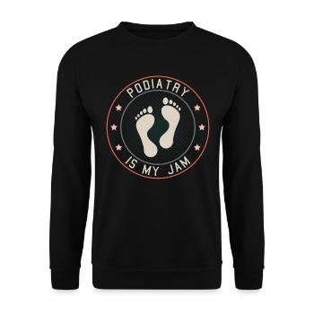Foot care pedicure podiatrist nail salon gift - Unisex Sweatshirt - black - Front - Alina (178cm) & Michal (187cm)