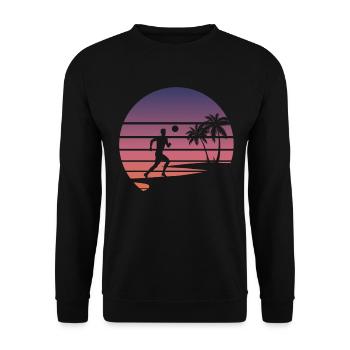 Cadeau de sport de football de plage de football de plage - Sweat-shirt Unisexe - noir - Devant - Alina (178cm) & Michal (187cm)