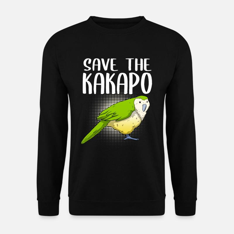 Save the Kakapo Eulenpapagei Tierschutz - Unisex Pullover - Schwarz