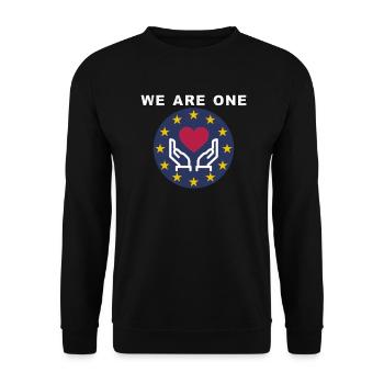 L'Europe ensemble, nous sommes forts! Nous sommes une seule UE! - Sweat-shirt Unisexe - noir - Devant - Alina (178cm) & Michal (187cm)