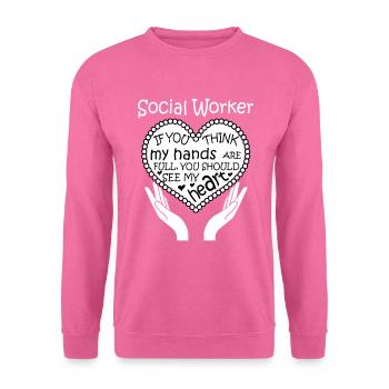 Sozialarbeiter - Unisex Pullover - Pink - Vorne