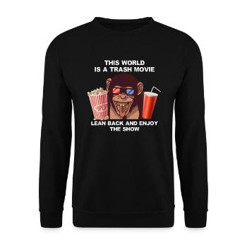 Drôle de sort Sarcasmes Trash Movie Regarder le film - Sweat-shirt Unisexe - noir - Devant - Alina (178cm) & Michal (187cm)