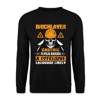 Bricklayer - Unisex Sweatshirt - black - Front - Alina (178cm) & Michal (187cm)