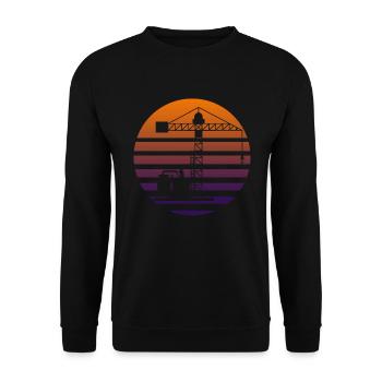 Kran - Unisex Pullover - Schwarz - Vorne - Alina (178cm) & Michal (187cm)