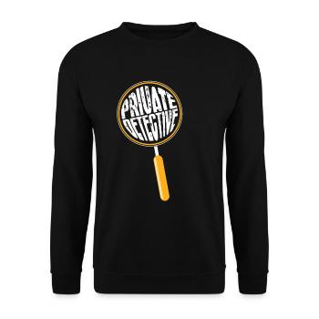 Private detective - Unisex Sweatshirt - black - Front - Alina (178cm) & Michal (187cm)