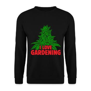 I love garding Weed - Unisex Pullover - Schwarz - Vorne - Alina (178cm) & Michal (187cm)