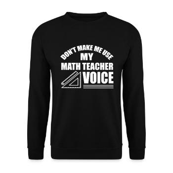 Prof de maths - Sweat-shirt Unisexe - noir - Devant - Alina (178cm) & Michal (187cm)