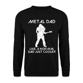 Papa de métal disant cadeau de père de musique rock - Sweat-shirt Unisexe - noir - Devant - Alina (178cm) & Michal (187cm)