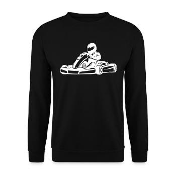 Kart kart karting cadeau - Sweat-shirt Unisexe - noir - Devant - Alina (178cm) & Michal (187cm)