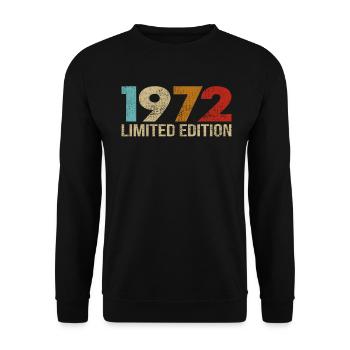 1972 Anniversaire anniversaire Rétro Idée cadeau - Sweat-shirt Unisexe - noir - Devant - Alina (178cm) & Michal (187cm)