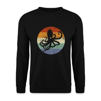 Octopus Octopus Tentacle Sea Sea Animal Gift Idea - Unisex Sweatshirt - black - Front - Alina (178cm) & Michal (187cm)