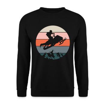 Snowmobile snowmobile snowmobile winter sports gift - Unisex Sweatshirt - black - Front - Alina (178cm) & Michal (187cm)