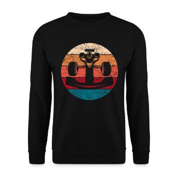 Racing Car Driver Racing Car Gift Retro Vintage - Unisex Sweatshirt - black - Front - Alina (178cm) & Michal (187cm)