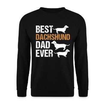 Dachshund Dad Dachshund Dog Dad Father Gift - Unisex Sweatshirt - black - Front - Alina (178cm) & Michal (187cm)