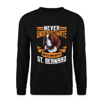 Saint-Bernard-Cadeau Hommes - Sweat-shirt Unisexe - noir - Devant - Alina (178cm) & Michal (187cm)