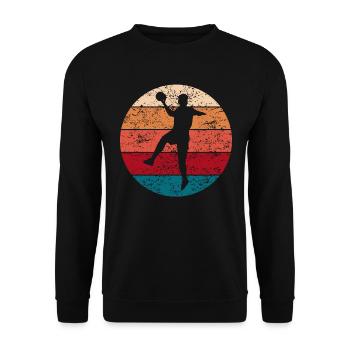 Handballs handballs Sport Retro cadeau - Sweat-shirt Unisexe - noir - Devant - Alina (178cm) & Michal (187cm)