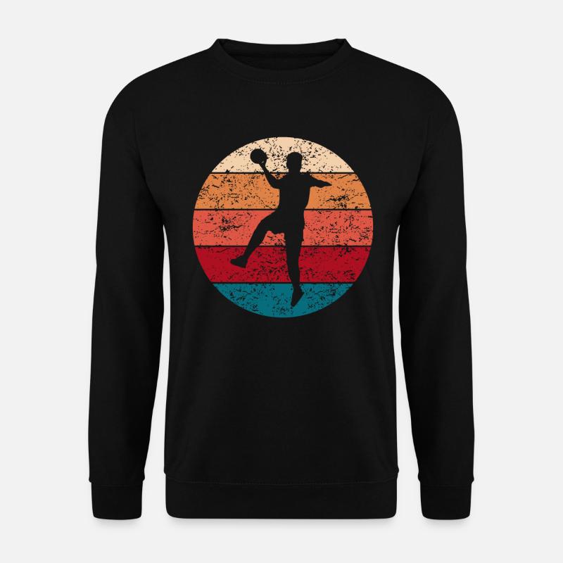 Handball Handballer Sportler Retro Geschenk - Unisex Pullover - Schwarz
