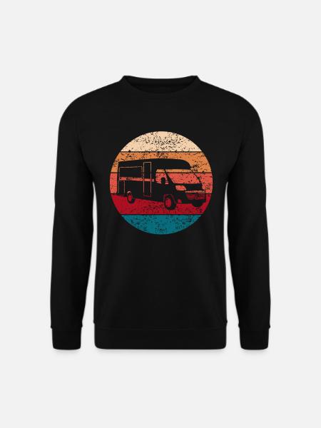 Camping Camper Wohnmobil Van Vintage Geschenk - Unisex Pullover - Schwarz