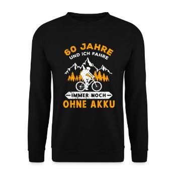 Geburtstag 60. Geburtstag 60 Jahre Geschenkidee - Unisex Pullover - Schwarz - Vorne - Alina (178cm) & Michal (187cm)