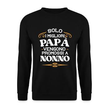 Solo papà vengonno promossi a nonno regalo - Sweat-shirt Unisexe - noir - Devant - Alina (178cm) & Michal (187cm)