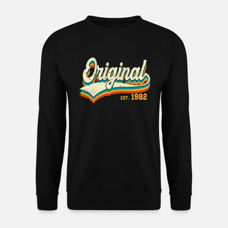 Geburtstag Original 1982 Jahrgang Geschenkidee - Unisex Pullover - Schwarz