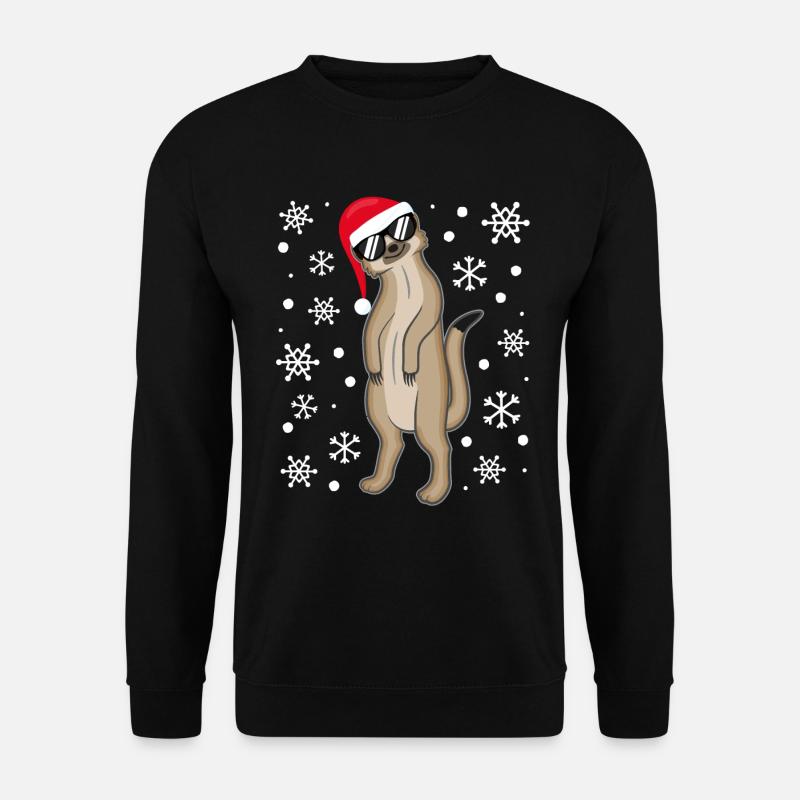 Cadeau de flocons de neige de Noël de suricates - Sweat-shirt Unisexe - noir