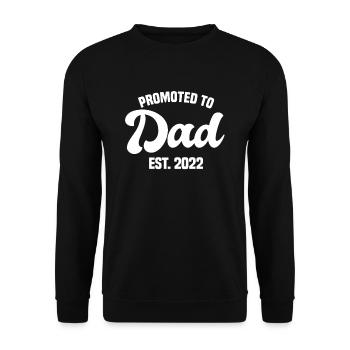Promoted to Dad 2022 - Unisex Sweatshirt - black - Front - Alina (178cm) & Michal (187cm)