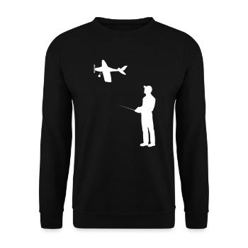 Modèle d’avion RC Volant Rétro Vintage Cadeau - Sweat-shirt Unisexe - noir - Devant - Alina (178cm) & Michal (187cm)