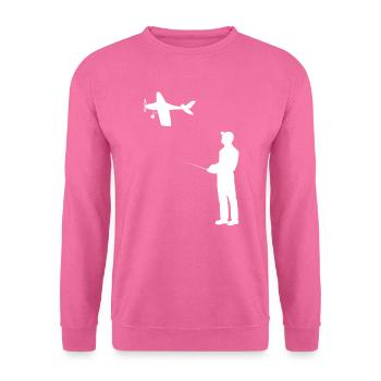 Modèle d’avion RC Volant Rétro Vintage Cadeau - Sweat-shirt Unisexe - rose - Devant