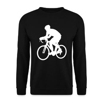 Cycling Cyclists Road Bike Cyclist Gift - Unisex Sweatshirt - black - Front - Alina (178cm) & Michal (187cm)