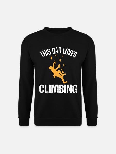 Kletterer Papa Spruch Kletterwand Geschenk - Unisex Pullover - Schwarz
