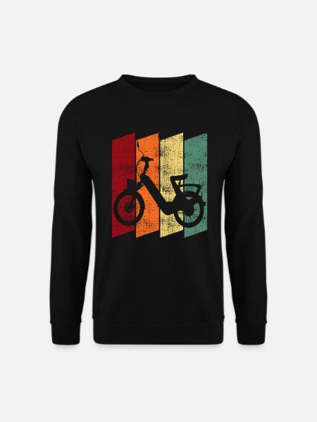 Mofa Moped Mofafahrer Zweirad Retro Geschenk - Unisex Pullover - Schwarz