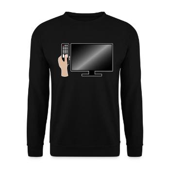 Television TV TV Cinema Movies Movies Gift - Unisex Sweatshirt - black - Front - Alina (178cm) & Michal (187cm)