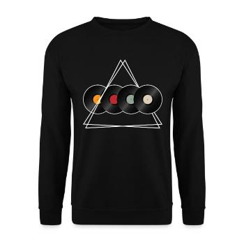 Vinyle Vinyle Platine DJ Cadeau - Sweat-shirt Unisexe - noir - Devant - Alina (178cm) & Michal (187cm)