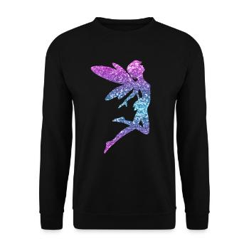 Glitter Fée Elfe Conte de Fées Dames Fille Cadeau - Sweat-shirt Unisexe - noir - Devant - Alina (178cm) & Michal (187cm)