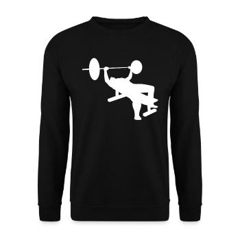 Bodybuilder Power Sport Bench Press Cadeau - Sweat-shirt Unisexe - noir - Devant - Alina (178cm) & Michal (187cm)