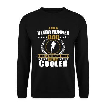 Ultra Runner Papa - Unisex Sweatshirt - black - Front - Alina (178cm) & Michal (187cm)