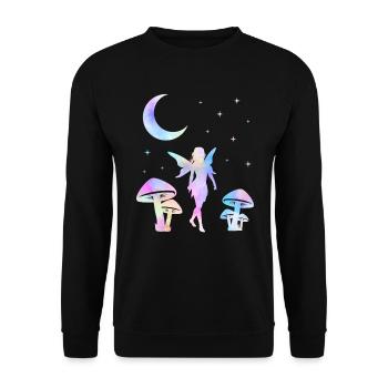 Fée Magique Elfe Conte de Fées Dames Fille Cadeau - Sweat-shirt Unisexe - noir - Devant - Alina (178cm) & Michal (187cm)