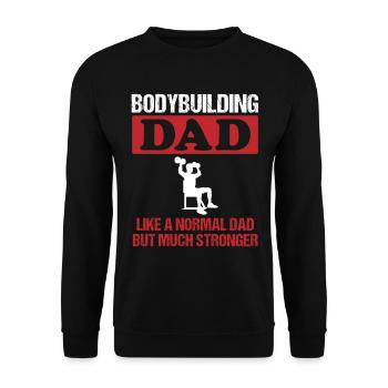 Musculation Papa Musculation Hommes Cadeau - Sweat-shirt Unisexe - noir - Devant - Alina (178cm) & Michal (187cm)