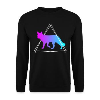 Fox Forest Animals Animal Lovers Cadeau rétro - Sweat-shirt Unisexe - noir - Devant - Alina (178cm) & Michal (187cm)