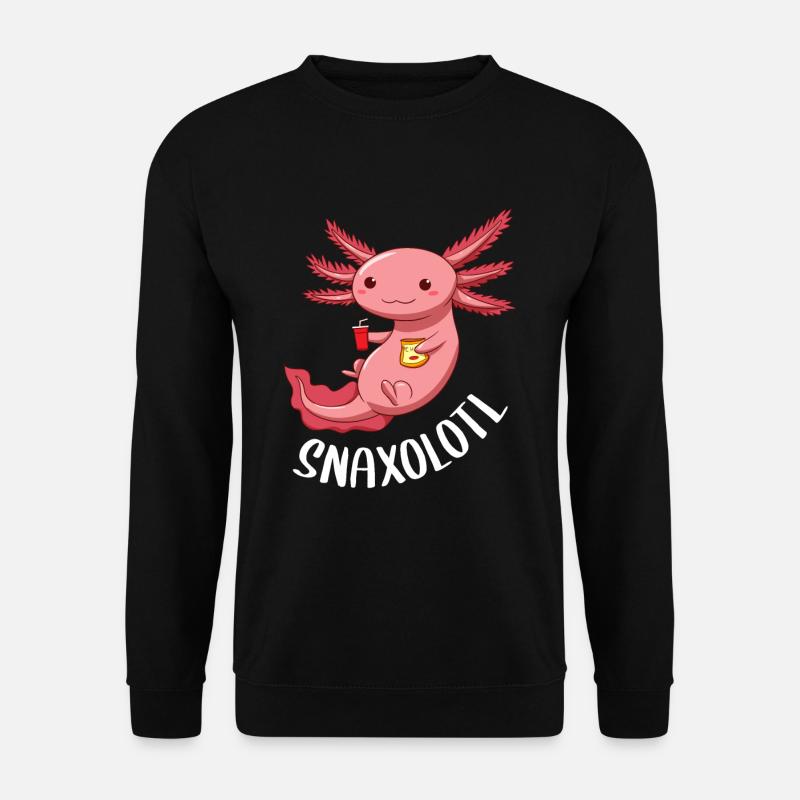 Snaxolotl Snacks Axolotl - Unisex Sweatshirt - black