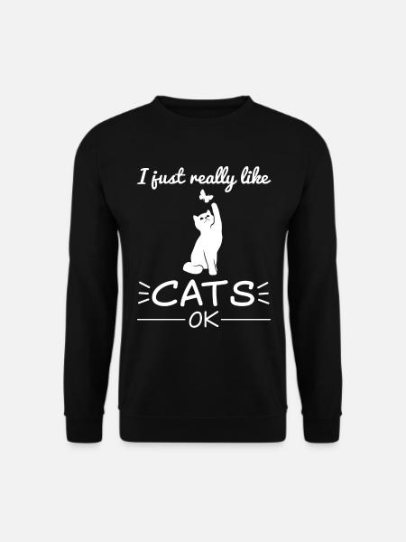 Cat Kitten Cat Lover Saying Gift - Unisex Sweatshirt - black