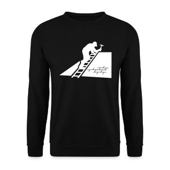 Profession de couvreur Formation Artisan Cadeau - Sweat-shirt Unisexe - noir - Devant - Alina (178cm) & Michal (187cm)