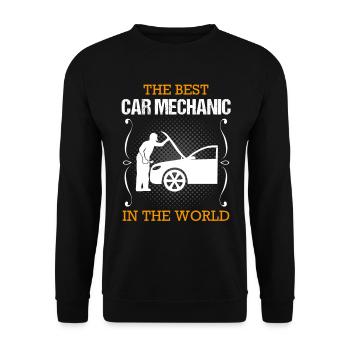 Vehicle construction mechanic Profession Vehicle construction Gift - Unisex Sweatshirt - black - Front - Alina (178cm) & Michal (187cm)
